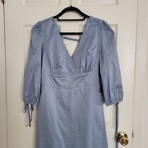 NEW Lulus Backless Mini Dress- Dusty Blue